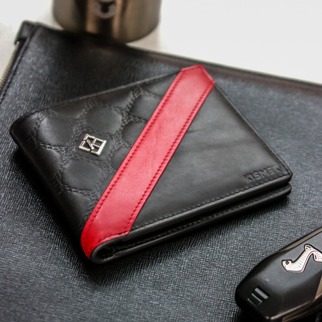 Black and Red Wallet | Card Wallets Women's | Kismet London