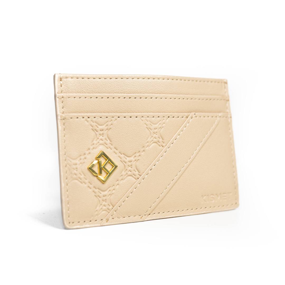 Ladies Leather Card Holder | Beige Cardholder | Kismet London