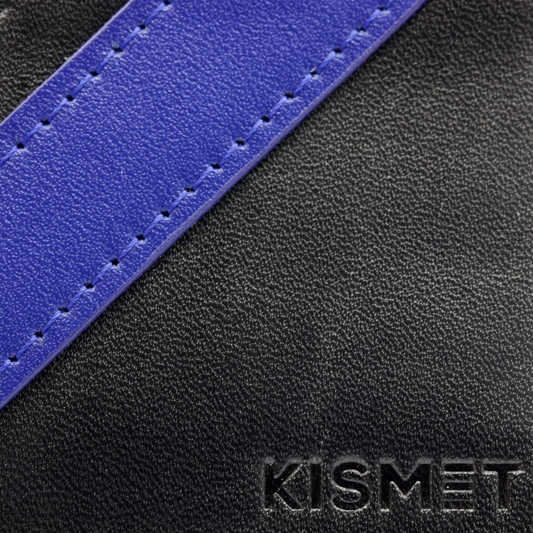 Black and Blue Leather CardholderBlue Leather Wallet Women's | Blue Cardholder | Kismet London
