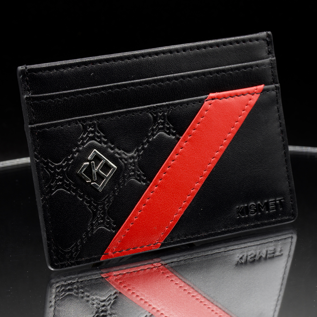 Red leather Card Holder | Red Cardholder | Kismet London