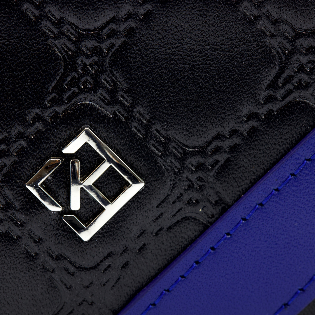 Card Wallets Women's | Black and Blue Wallet | Kismet London