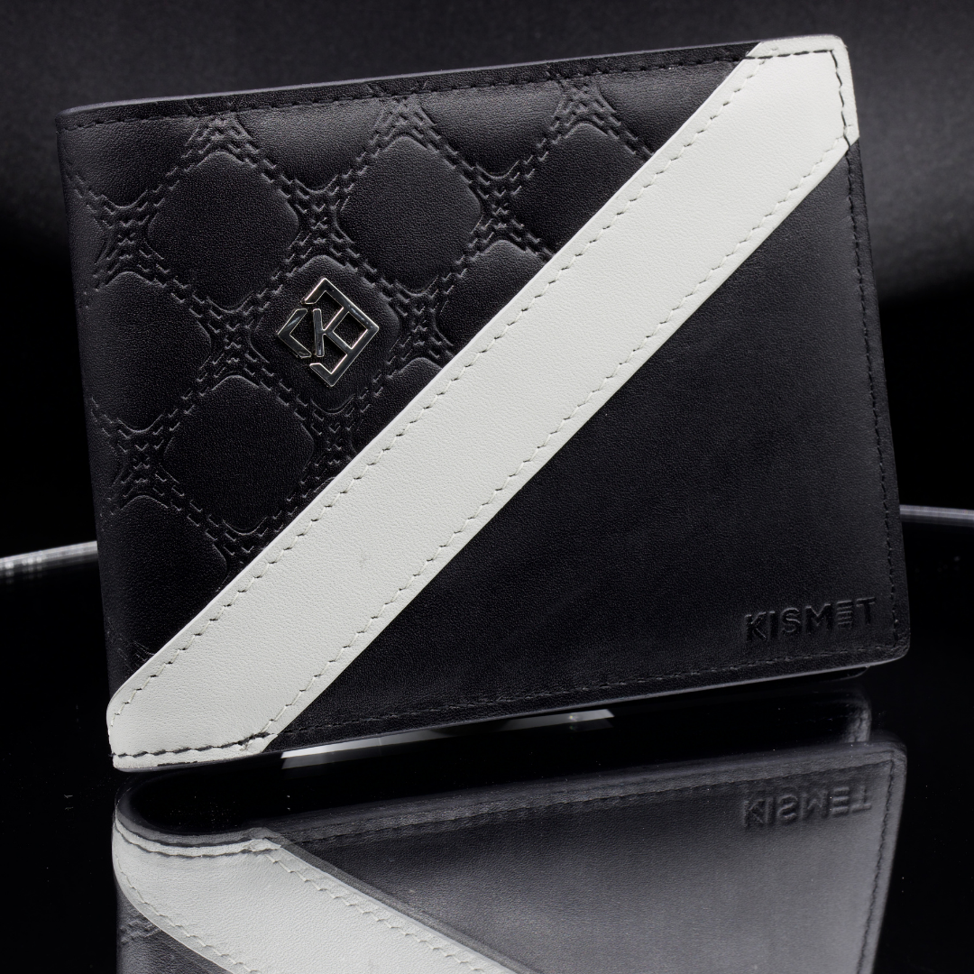 Black Card Holder Wallet | Black and Grey Wallet | Kismet London