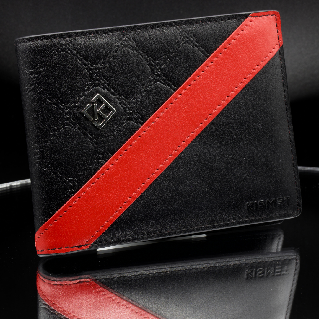 Black and Red Wallet | Card Wallets Women's | Kismet London