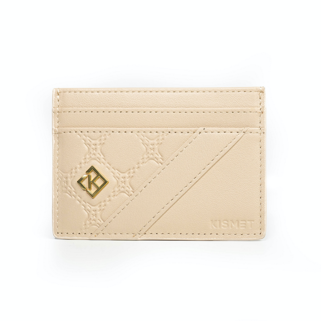 Ladies Leather Card Holder | Beige Cardholder | Kismet London
