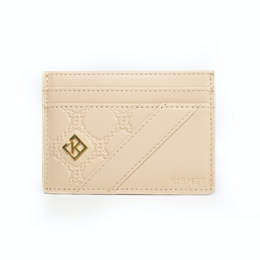Ladies Leather Card Holder | Beige Cardholder | Kismet London