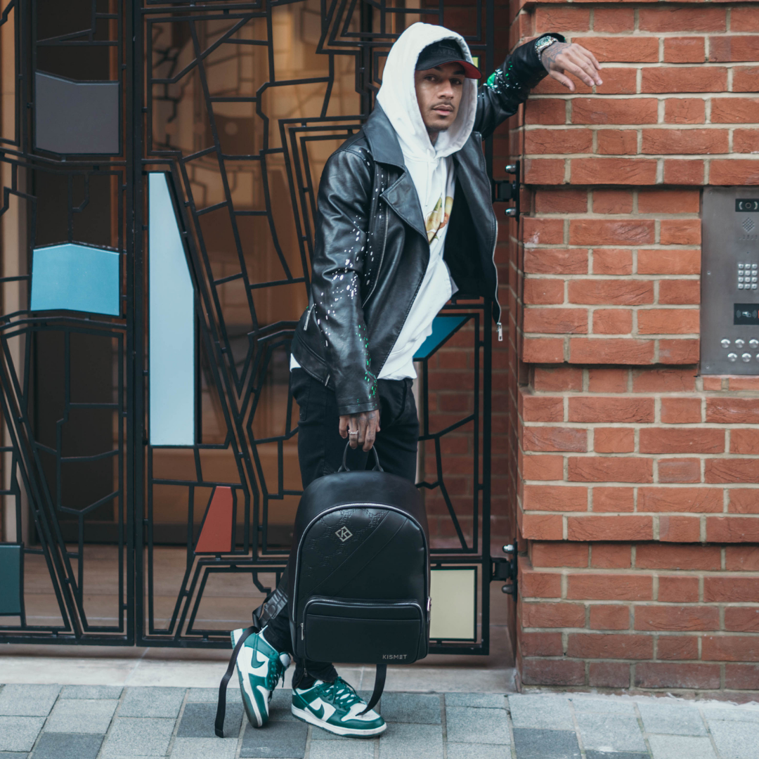 Split Design Backpack - Black