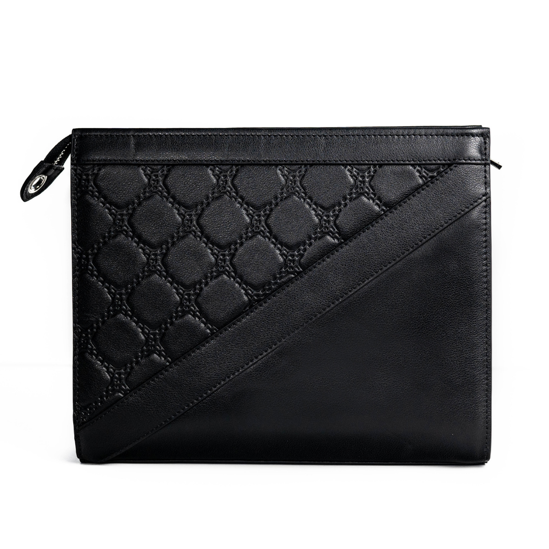 Split Design Pouch - Black