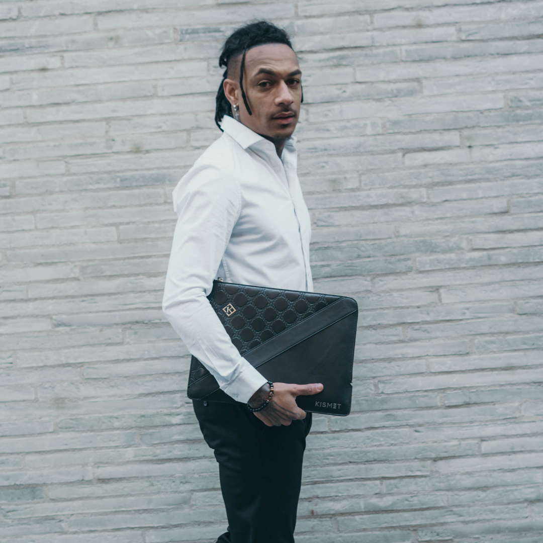 Split Design Laptop Sleeve - Black