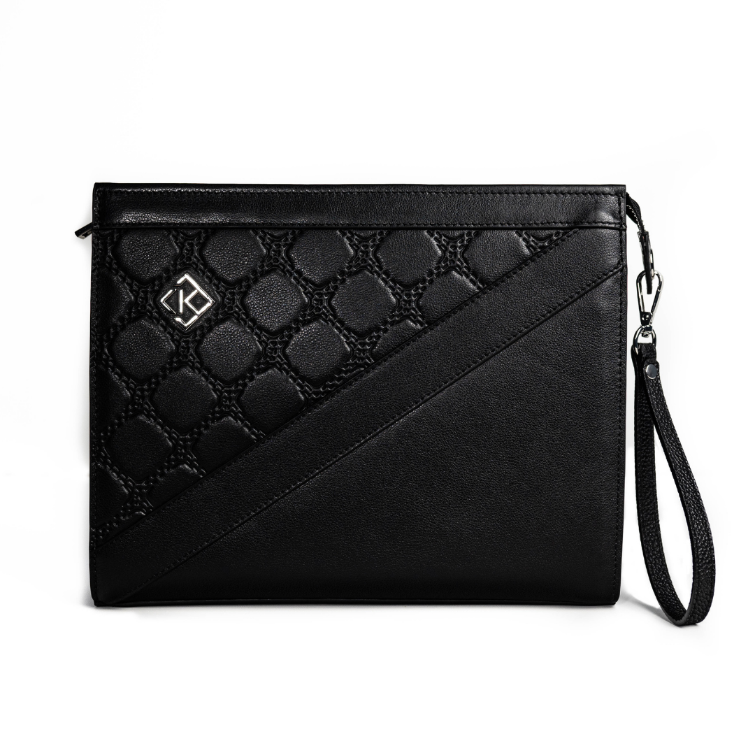 Split Design Pouch - Black