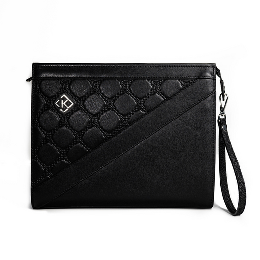 Split Design Pouch - Black