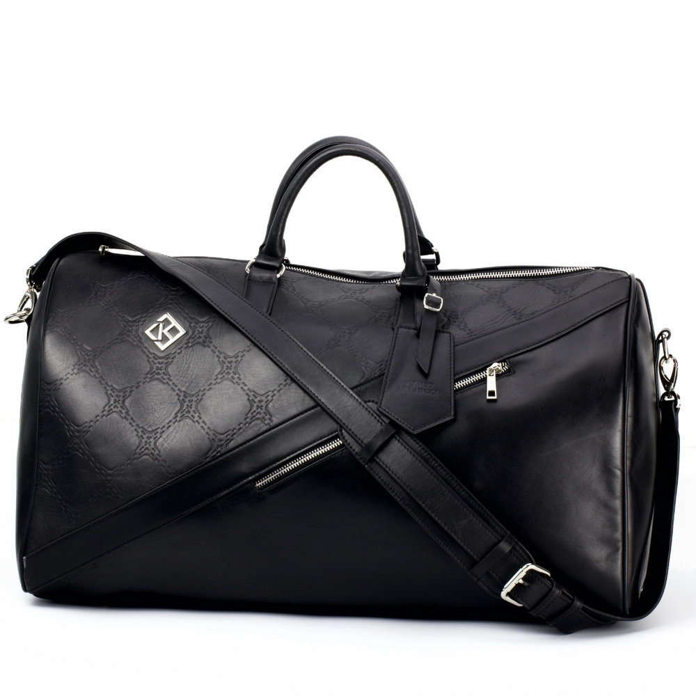 Black Duffel Bag Holdall Bag Leather Gym Bag Kismet London