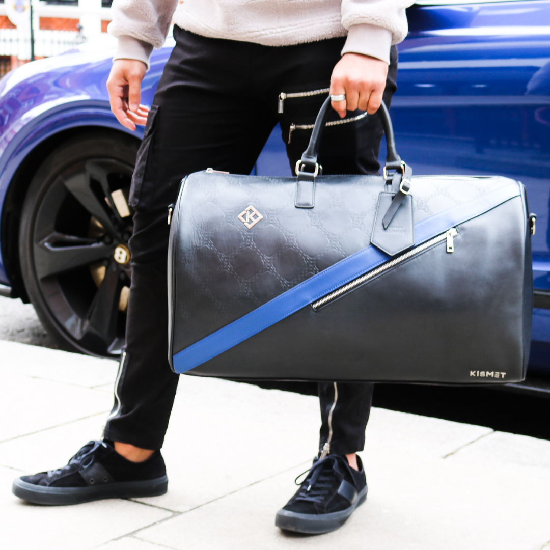 Blue Duffel Bag | Duffel Handbag | Kismet London