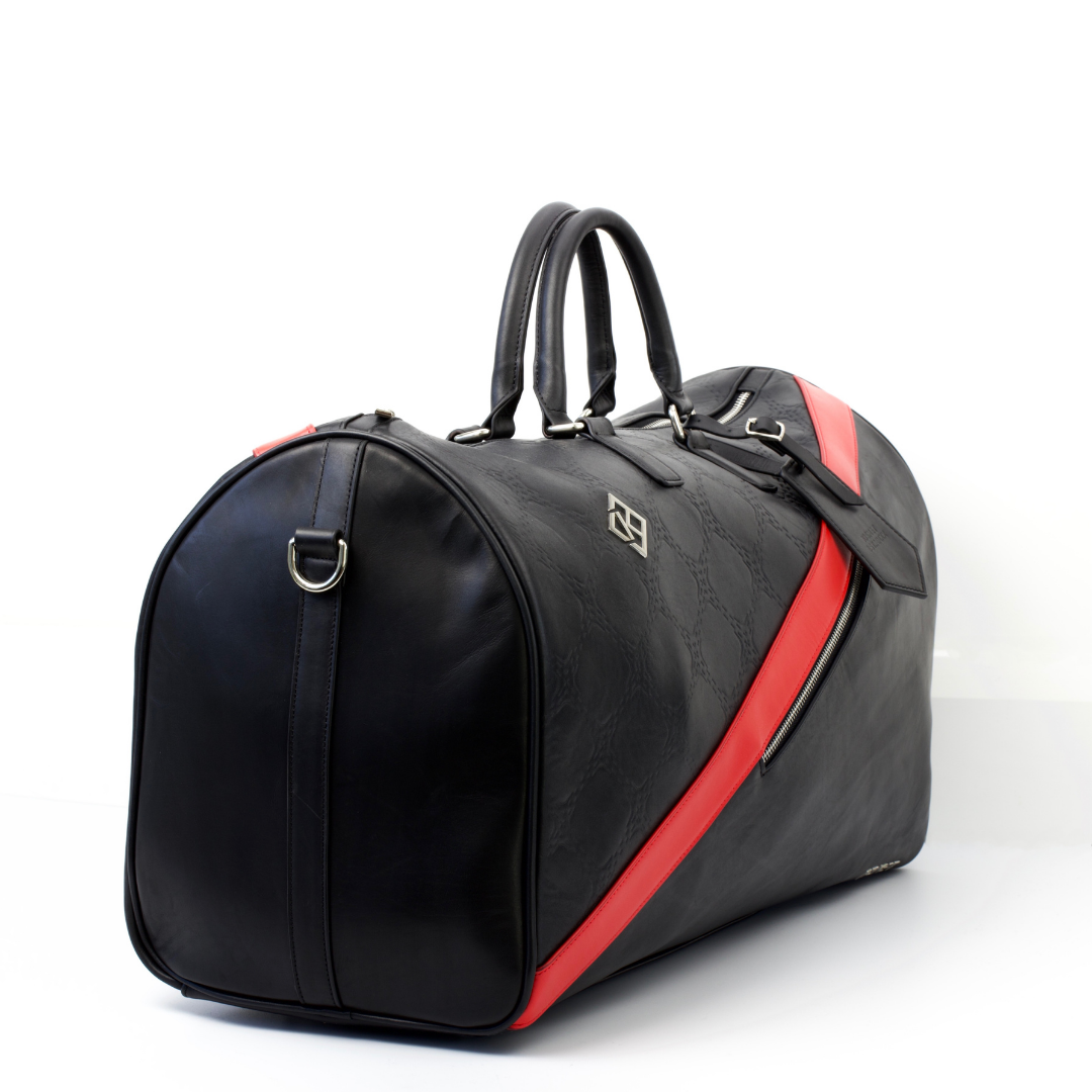 Black And Red Duffel Bag | Duffel Hand Bag | Kismet London