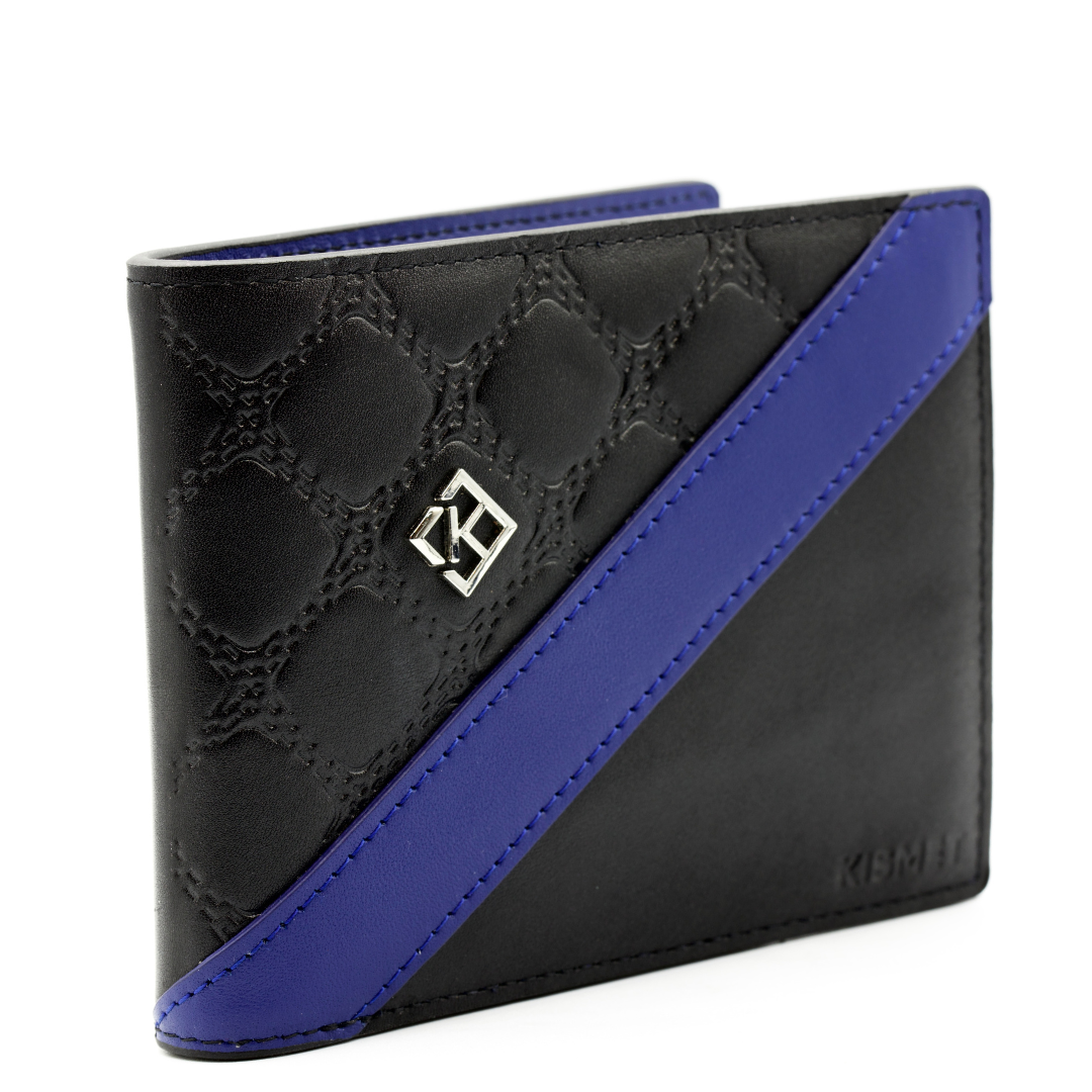 Card Wallets Women's | Black and Blue Wallet | Kismet London