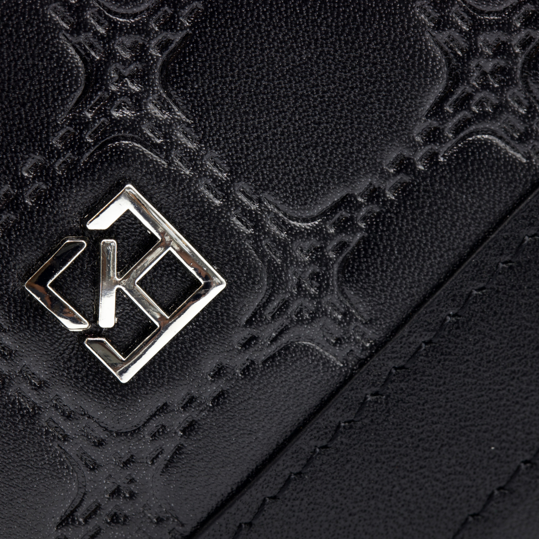 Black Leather Card Holder | Black Cardholder | Kismet London