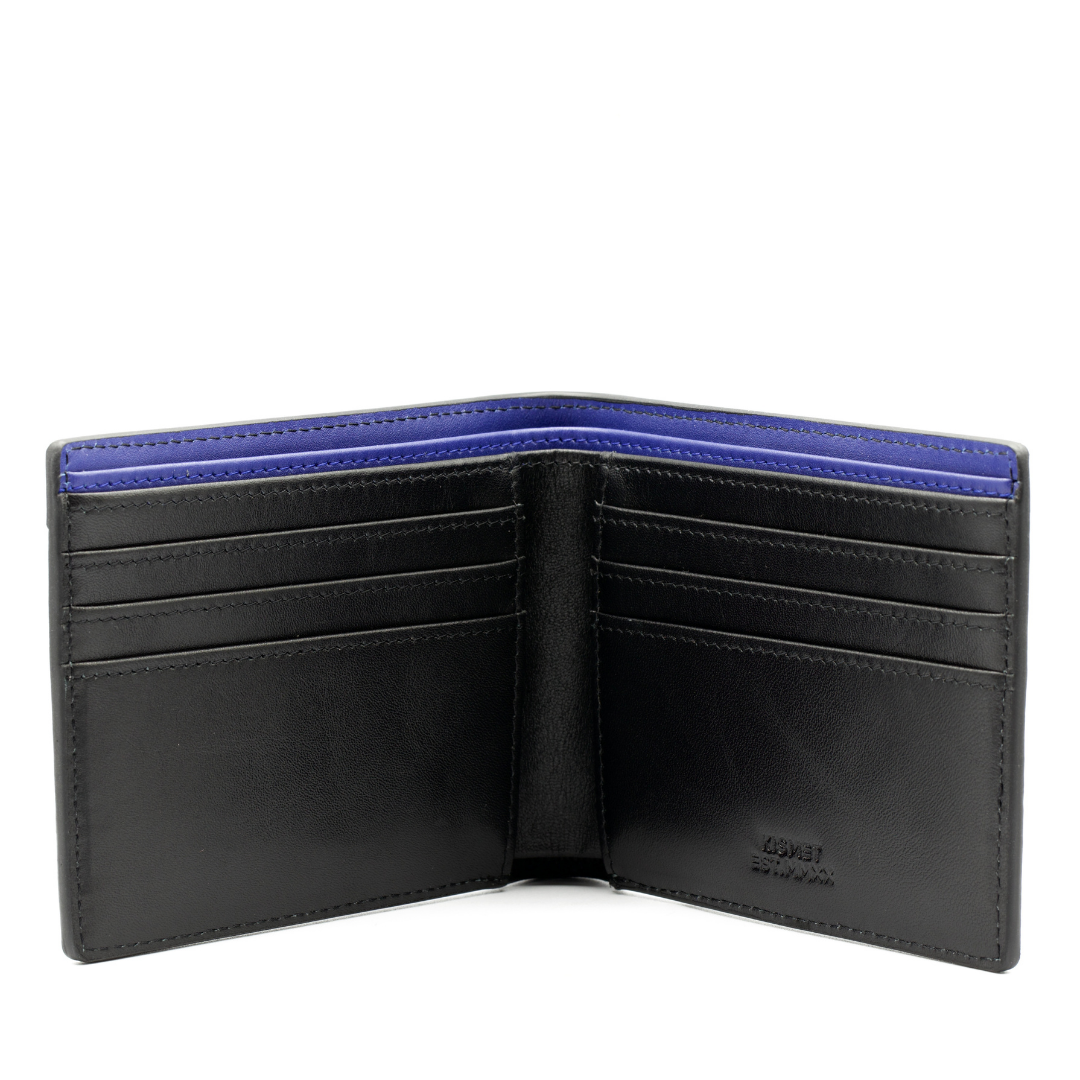 Card Wallets Women's | Black and Blue Wallet | Kismet London