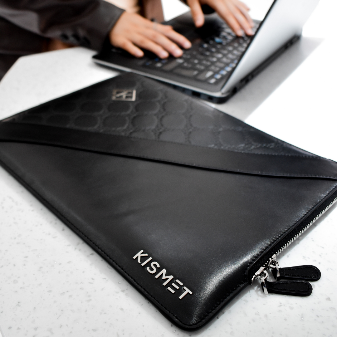 Laptop Sleeve Black | Black Laptop Cover | Kismet London