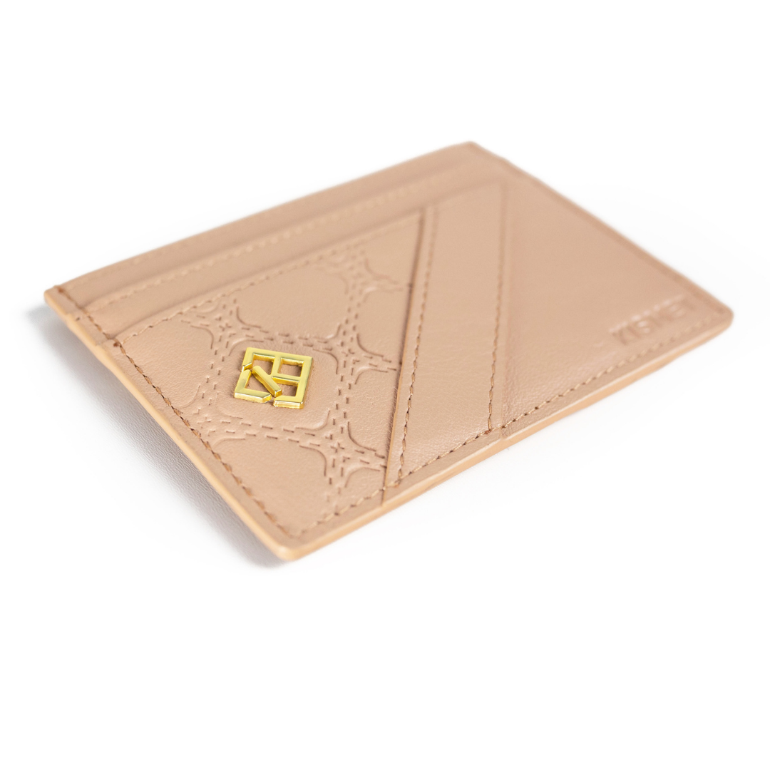 Pink Nude Leather Cardholder