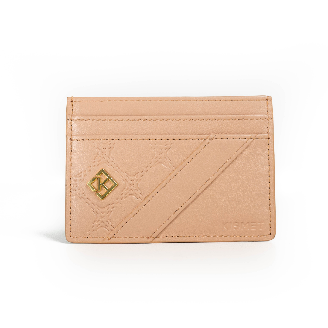 Pink Nude Leather Cardholder