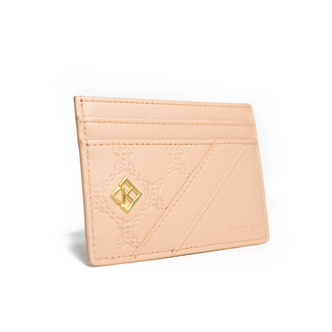 Pink Nude Leather Cardholder